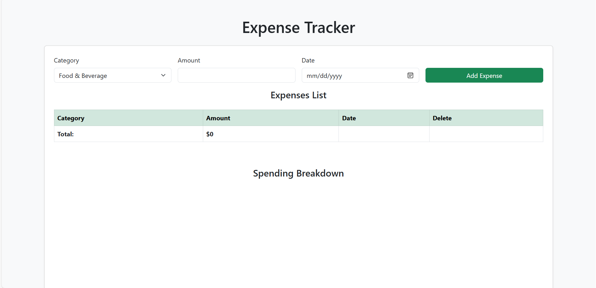 Expense Tracker preview